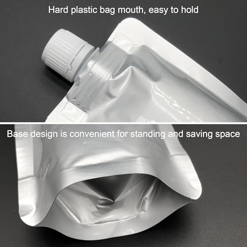 YCCLDIPL 9X 500ml Darkroom Chemical Liquid Storage Bags Film Development Processing Equipment 500ML(14 Stickers with 1 Funnels).