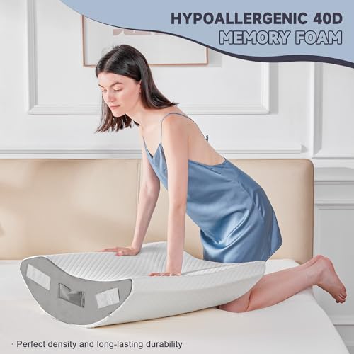 4PCS Orthopädische Bett Keil Kissen Set für das Schlafen, Post Chirurgie Schaum Kissen für Körper, Rücken und Beine Schmerzlinderung, Dreieck justierbare Stützkissen mit Säure Reflux Schlafkissen Weiß
