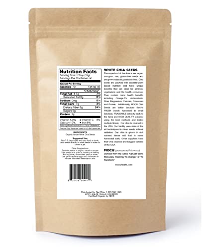 Get Chia Brand White Certified Organic Chia Seeds - 6 Total Pounds = Two X 3 Pound Bags #TOP1