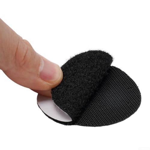 Oniissy Cinta adhesiva de doble cara para alfombras, 10 unidades, almohadillas antideslizantes reutilizables para alfombras, alfombras, compatibles con vidrio, madera, metal (negro)