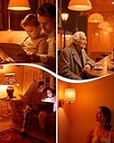 Lamptobe Amber Light Bulbs 2000K, E27 C35 ES LED Large Screw Candle Bulbs 3W Yellow Soft Warm Sleep Bulb Blue Light Blocking for Bedroom,Healthy Sleep, Baby Nursery Light, Night Light Bulb, 3 Pack - Image 7