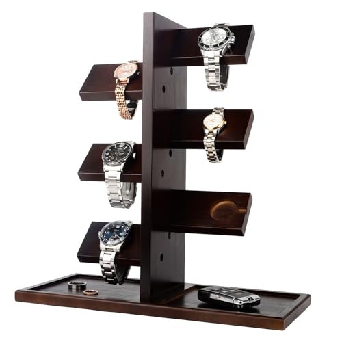 Father's Day Gift,Watch Holder Stand Charging Station,Watch Display Tower Jewelry Organizer for...