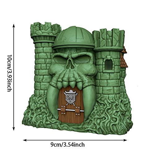 Hiraith Castle Grayskull, Castle Skeleton Pendant Hanging Ornament for Halloween Christmas Decoration, Green - Image 3