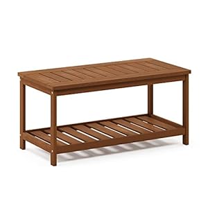 Furinno FG18508 Tioman Hardwood Patio Furniture 2-Tier Coffee Table in Teak Oil, Natural Furinno FG18508 Tioman Hardwood Patio Furniture 2 Tier Coffee Table in Teak Oil Natural