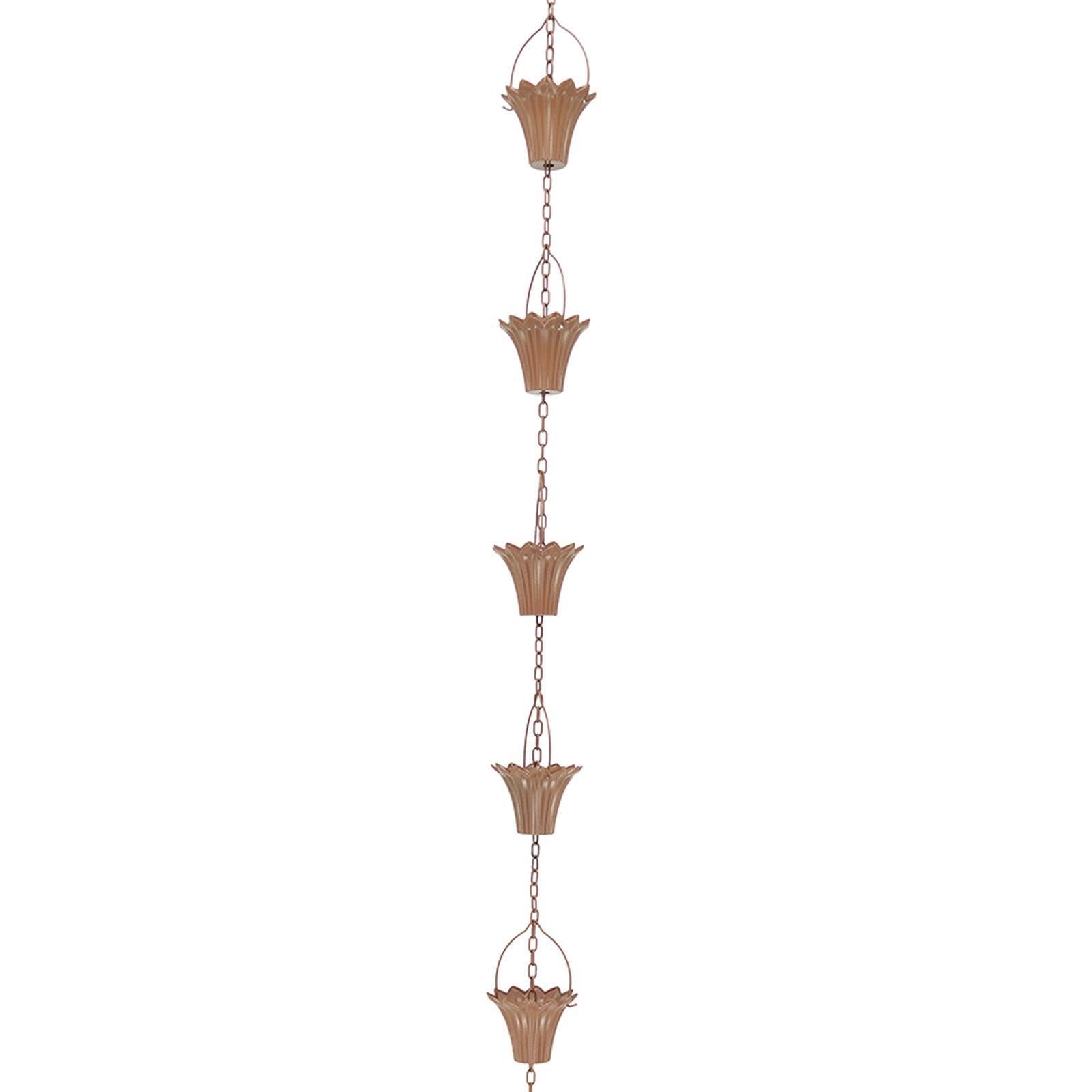 mophrati 3FT Rainwater Diverter Hanging Chains Featuring Exquisite Polished Metal Enhances Drainage Efficiency While Offering Relaxing Soundscapes Rainwater, Style B