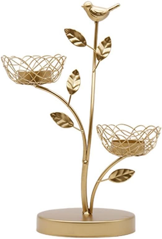 キャンドルホルダー ヴィンテージ 北欧 鉄製 ゴールデンバード クリスマスキャンドルスティック ティーライトホルダー ディナー バー