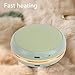 NIZUUONE Hand Warmer with Mirror, 2 Temperatures Fast Dual Sided Heating USB Pocket Heater for Winter Warmth Beauty On The Go (Green)