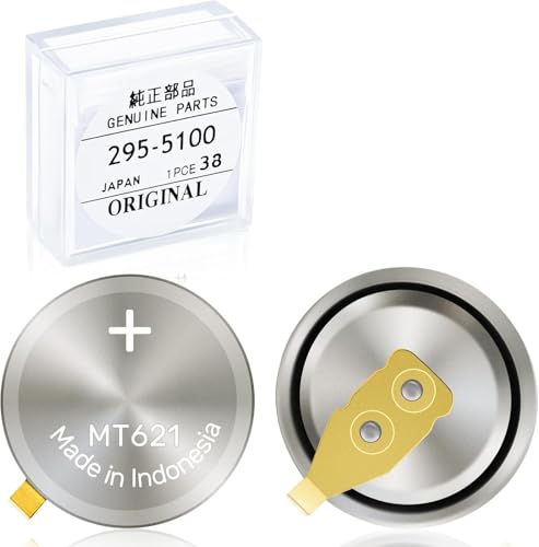 YUFEEI 295-5100 Watch Battery Compatible with Citizen Eco-Drive 295-5100 MT621 Fits BP10 E000 E001 E010 E011 Sealed Capacitor Rechargeable Battery (295-5100 Battery)