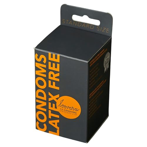 Loovara - Preservativos sem látex x 12 unidades | Caixa de preservativos finos sensíveis | segurança - 6 caixas de 12 unidades c/u
