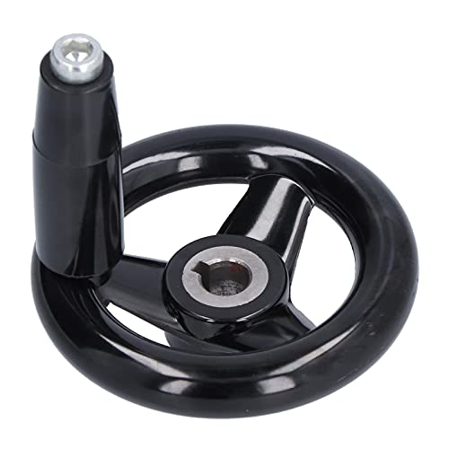flexman Round Handwheel, 3 Spoke Nonslip Durable Revolving Handle Wheel with Handle Cover for Printing, Woodworking, Machinery, Food, Hardware Tools