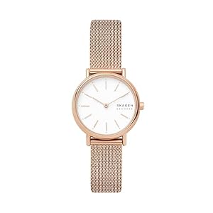 Skagen Women's Signatur Two-Hand Rose Gold Stainless Steel Mesh Band Watch (SKW2784)