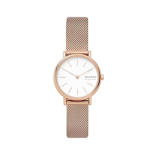 Skagen Women's Signatur Stainless Steel Japanese-Quartz Watch with Stainless-Steel Strap, Rose Gold, 14 (Model: SKW2694)