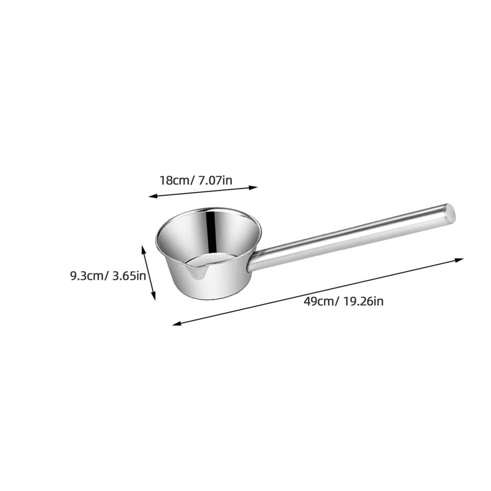 TOYANDONA Cucharón para Agua Acero Inoxidable Mango Largo 35 Cm Herramienta Cocina Hogar Jardín Gotero para Servir y Lavar Verduras Frutas Uso Múltiple