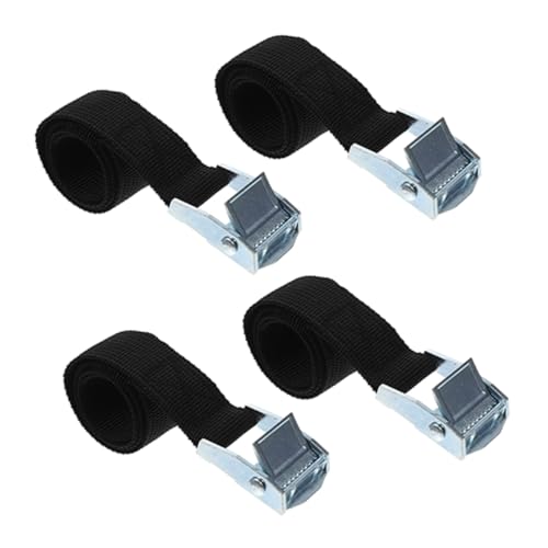 Alipis Adjustable Lashing Straps 4pcs Tie Down Straps Buckle Lock Ratchet Nylon for Cargo Luggage
