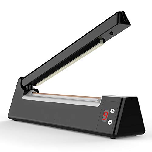 Preisvergleich Produktbild LANFENG Vakuum-Verschließmaschine, Lebensmittel Verpackungsbeutel Siegelmaschine, Manuelle Dichtungsmaschine, Geeignet Für Fabrik Familie Geschäft,Schwarz