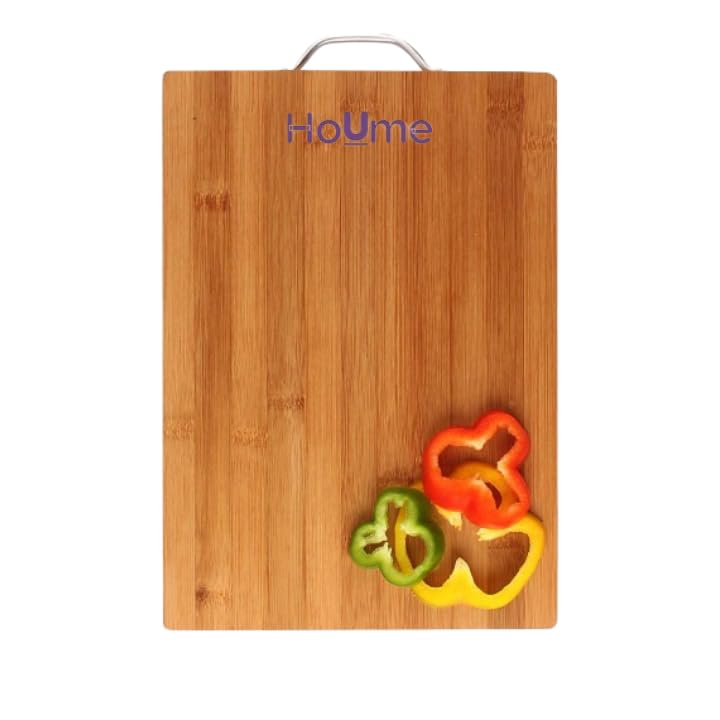 Houme Bamboo Chopping Board for Kitchen Large with Metal Handle - Thick Wooden Cutting Board for Fruits, Vegetables, Fish, Chicken & Meat (32x22x1.8cm) (B0D8GQVC3B) Amazon Price History, Amazon Price Tracker