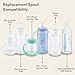 NUK Replacement Silicone Spout for NUK Active and Learner Cups, Clear, Pack of 3