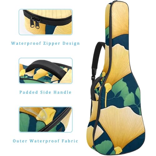 Housse de guitare acoustique ginkgo jaune imperméable - 4