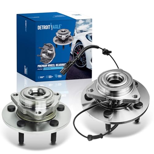 Image of Detroit Axle - 5 Lug Front Wheel Bearing Hubs for 2006 2007 2008 Dodge Ram 1500, Wheel Bearing and Hubs Assembly Replacement