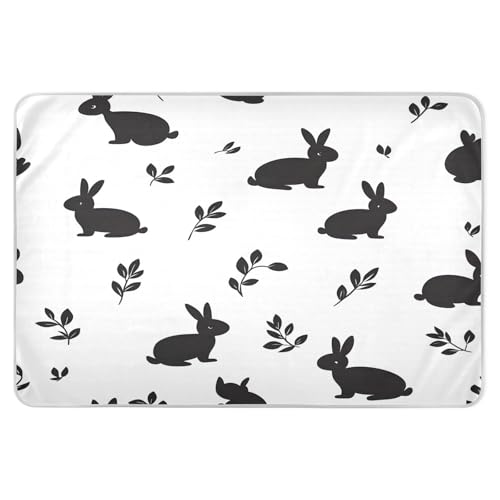 BOESI Doodle Bunny Pattern Waterproof Pads for Bedwetting and Incontinence, Reusable Pads, Reusable Diaper Pads for Bed, Sofa, Travel