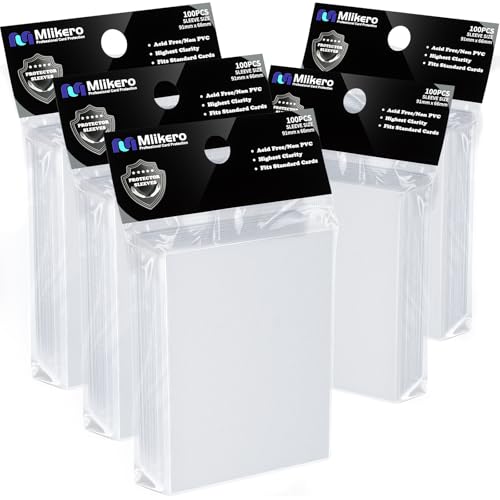 Image of 500 Count Card Sleeves, Matte Magic Card Sleeves, Smooth Shuffle & Tear Resistant, Fit for MTG, TCG, CCG (White)