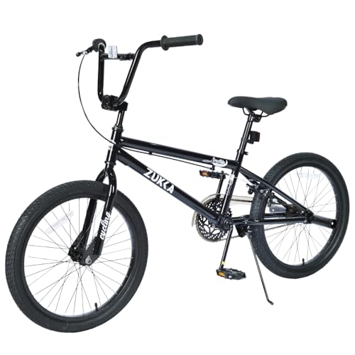 ZALUWUK 20 Inch Single Speed Kids Bike, Freestyle MTB Rear