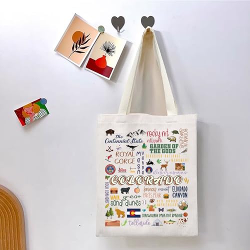 TGBJE Colorado State Vacation Gift Centennial State Tote Bag Colorado Lover Gift Centennial State Travelers Handle Bag4