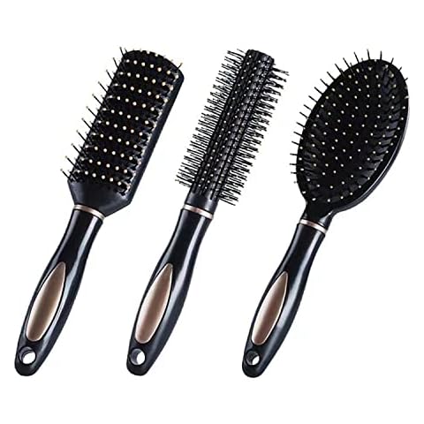 3 Stücke Haarbürste Sets Anti -Statik -Massage Entspannungsbürsten Borstenkämme Haarbürste für Frauen Männer Kinder alle nassen oder trockenen Haare Cover