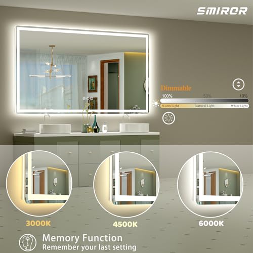 Luxury Bathroom Mirror Defogger LED