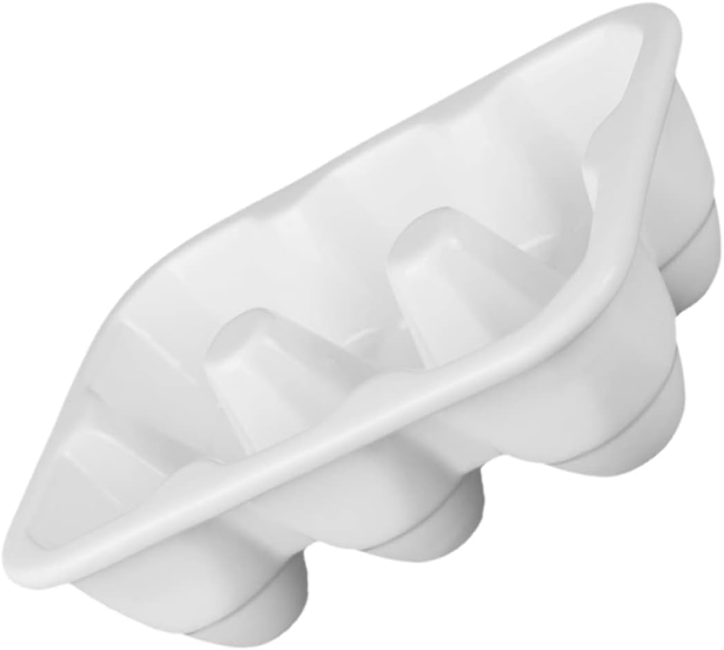 Uonlytech 6grids Creative Ceramic Storage Tray Household Kitchen Organizer for Refrigerator Porcelain Holder