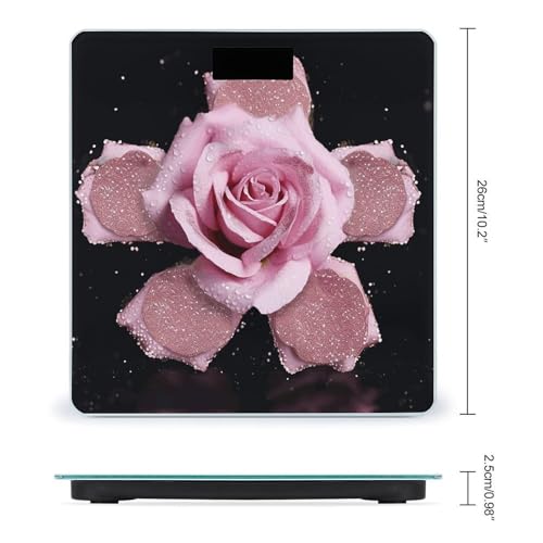 Báscula Digital de Baño con Vidrio Templado y Pantalla LCD miniatura 2