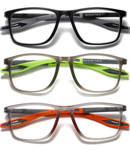 Image of TR90 Blue Light Blocking Reading Glasses with Adjustable Hinges, Cheaters | Flexible Sports Style, Adjustable Hinges, Digital Screen Reading, Computer Office Work, Gaming, Daily Casual Wear