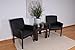 Boss Office Products Executive Box Arm Chair with Mahogany Finish in Black, 25.5