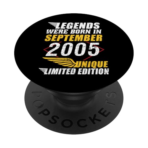Cumpleaños Septiembre 2005 Edición Limitada Regalo Vintage PopSockets PopGrip Intercambiable