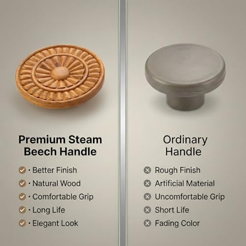 Image of Main Door Handle /Teak Wood Handle for Main Door /Wardrobe Handle /Pull Handle for Door (6 Inch) Natural Wood Finish-| 3 Years Warranty |