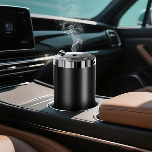 Image of Smart Car Air Fresheners，Car Air Freshener Diffuser，Five Speed Adjustable Modes Car Fragrance，50ml Capacity Car Air Freshener，Rechargeable Car Fragrance Diffuser(Gardenia)