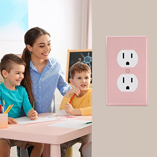 Bates- Duplex Receptacle Wall Plates, 2 Pack, Pink, Electrical Outlet Cover Plates, Electric Outlet Cover, Wall Outlet Cover, Outlet Plate, Outlet Wall Plate, Wall Outlet Cover Plate #TOP5