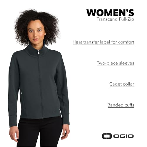 OGIO Women's Transcend Full Zip | Zip Up Jacket for Women, Sleek & Stretchy Double Knit Jacket for Work & Casual Wear4