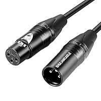 SHULIANCABLE XLR-Kabel, professionell, symmetrisch, männlich auf weiblich, Mikrofonkabel, kompatibel mit Mikrofon, Mischpult, Kamera, Verstärker, Phantomspeisung, Lautsprecher (2 m)
