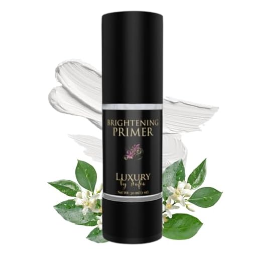 Luxury by Sofia Organic Face Primer | All Natural, Vegan Makeup | Brightens with Vitamin C&E | Anti Aging, Flawless, Minimize Pores | Cruelty Free, Paraben Free, Gluten Free, Made in USA