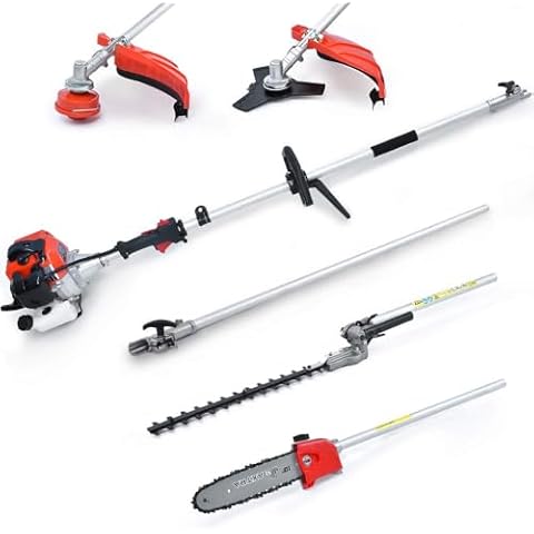 MAXTRA Gas Hedge Trimmer 4-in-1 42.7cc 2-stoke16-ft Reach, Extension Cordless Long Pole Chainsaw Gas Powered (Gas Pole Saw, Weed Eater, Hedge Trimmer, Brush Cutter) Cover