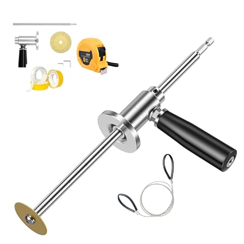 Cortador de tubos de PVC, herramienta for interior de PVC, profundidad corte ajustable 7 pulgadas con escala,medidor profundidad con vástago hexagonal, rollo cinta selladora roscas de 3 piezas