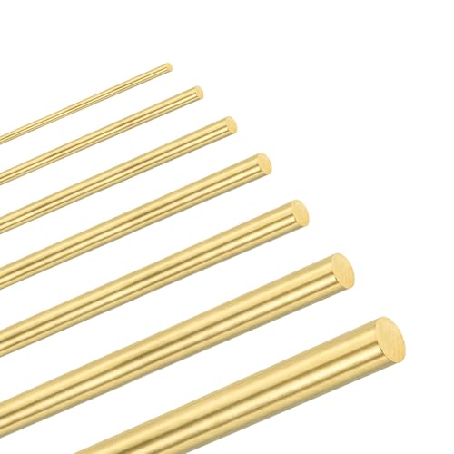 M METERXITY 7-Pack Brass Rod, 2-10mm Dia 3.94