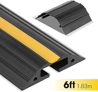 Floor Cord Protector, Stageek 6 Ft Floor Cable Cover Flexible PVC Duct Cord