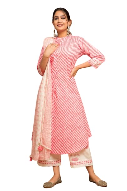 RAHUL_SALE_|| Creation Women's Rayon Regular Blue Kurta, Sharara & Dupatta Set_|| Wool suit || Linen suit || Cotton suit ||Pink 3 ||