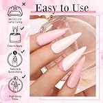 AZUREBEAUTY Dip Powder Nail Kit, 4 Colors Gentle Nude Pink Neutral Skin Dipping Powder System Liquid Set Recycling Tray with Base & Top Coat Activator for French Nail Art Manicure Salon DIY at Home - Image 4