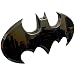 Fan Emblems Batman Car Badge, Black Chrome Batwing Logo 3D Automotive Sticker Decal, Flexes to Fully Adhere to Most Smooth Surfaces - Vehicles, Laptops, Windows, Almost Anything