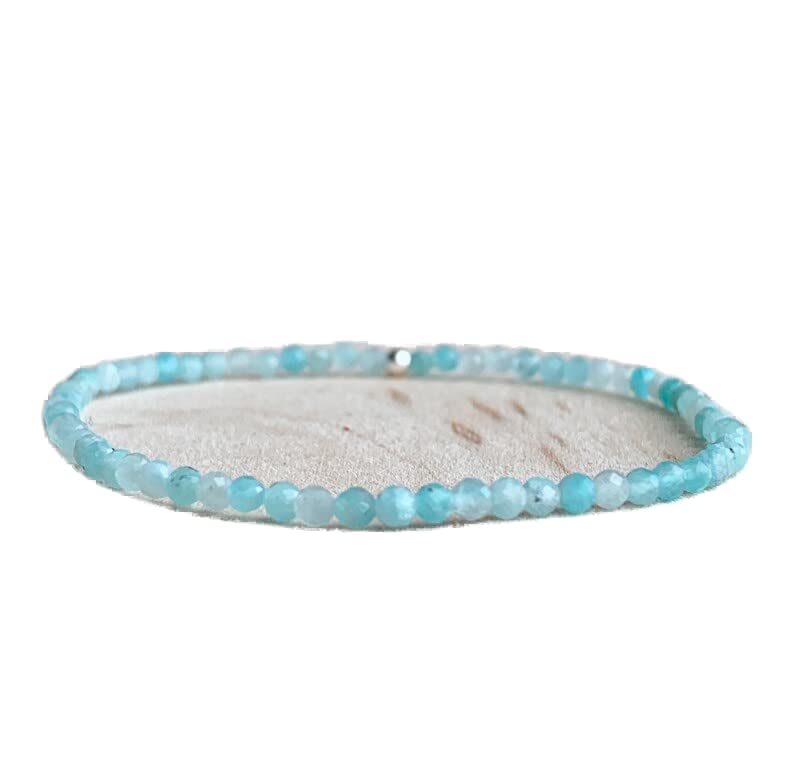 Bracelet amazonite perles de 3mm pour votre séance de méditation et de yoga quotidienne