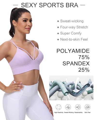 Image of MotoRun Bralettes for Women, Strappy Sports Bra Push up Bralette Sexy Bras Rave Top