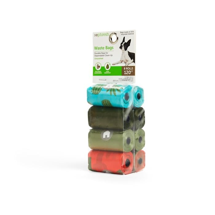 Image of So Phresh Multicolor Cactus-Print Unscented Dog Waste Bags Count of 120